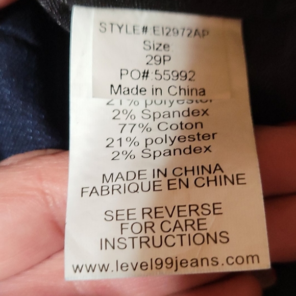 Level 99 Lily Crop Skinny Straight Petite Size 29P - Picture 6 of 10